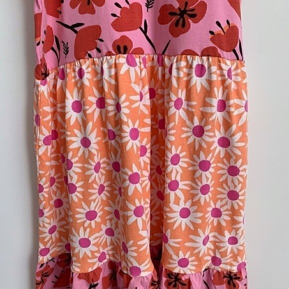 NEW Hanna Andersson Girl Tank Tiered Mixed Print Sun Dress 3T 4T 10 Years - Picture 4 of 9